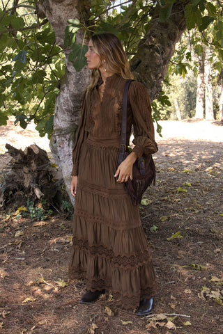 Falda Boho Camel