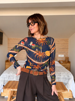 Camiseta tropical cashmere