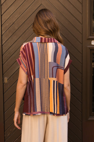 Blusa Efecto Cruzado Patchwork