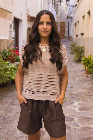 Top crochet Calado