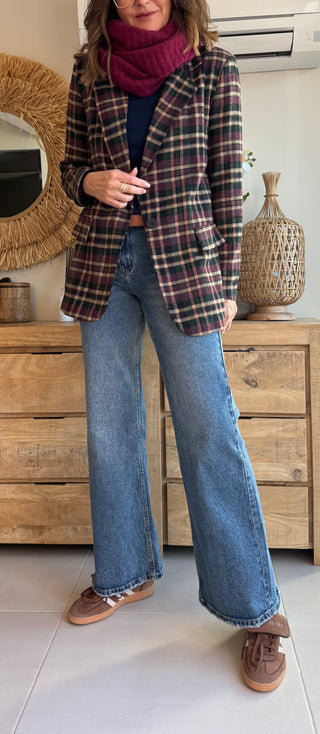 Jeans Tiro Bajo Wide Leg