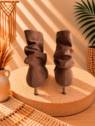 Botines de Antelina con Caña Arrugada