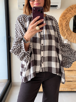 Camisa de Cuadros Combinados