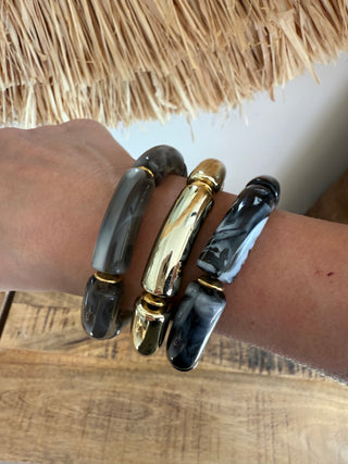 Set Tres Pulseras Negro
