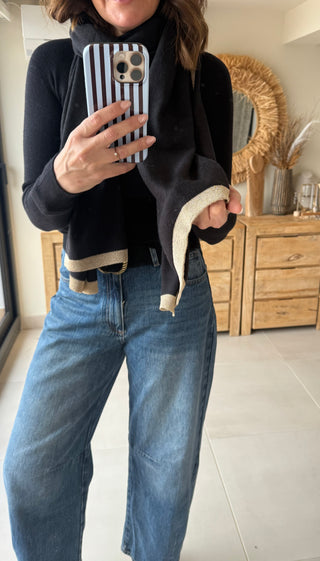 Bufanda Ribete Dorado