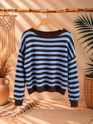 Jersey de rayas chocolate