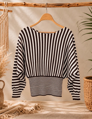 Jersey de punto rayas bicolor Martina Pey, foto 1