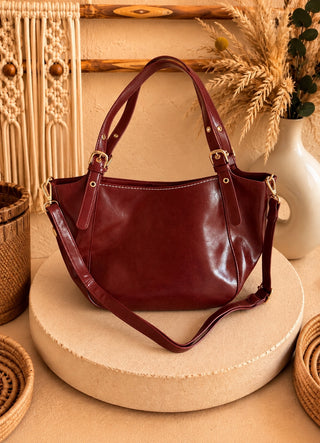 Bolso shopper coñac