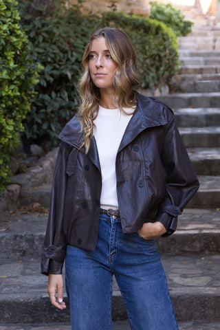 🤎 Chaqueta Trench Chocolate