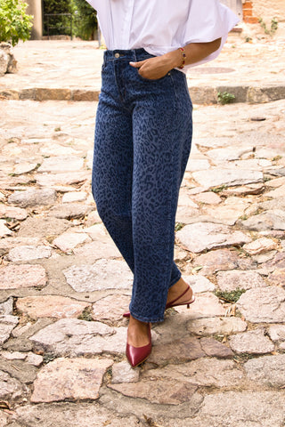 Jean Animal Print Blue