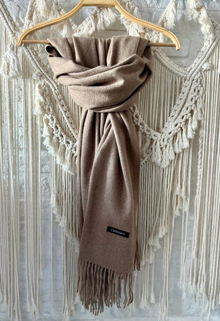 Pashmina cashmere taupe