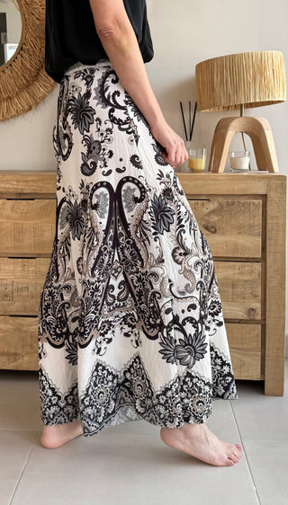 Pantalón Boho Botanic Negro