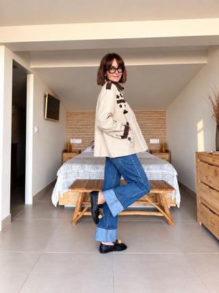 Mocasines con pompones color negro