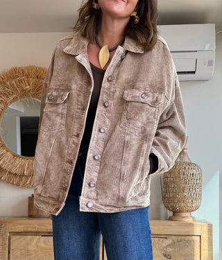 Chaqueta Pana Oversize