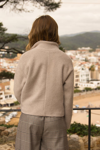 CHAQUETA   CORTA  PAÑO BEIGE