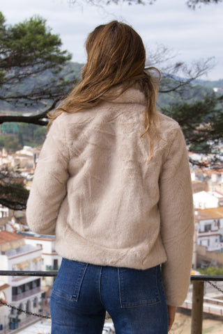 CHAQUETA PELO BEIGE