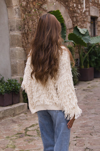 Cardigan Textura Flecos 100% Algodón