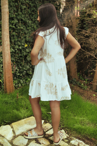 Vestido Doll White Gold