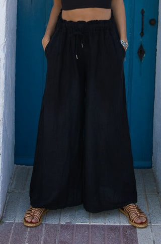 Pantalón Lino Maxi Black