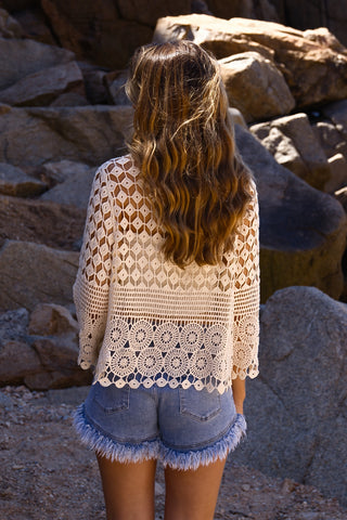 Chaqueta Crochet  cuerda