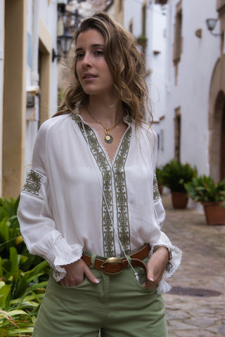 blusa boho ibiza verde