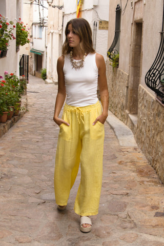 Pantalon Goma Lino