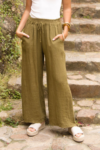 Pantalon Goma Lino