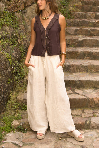 Pantalon Goma Lino