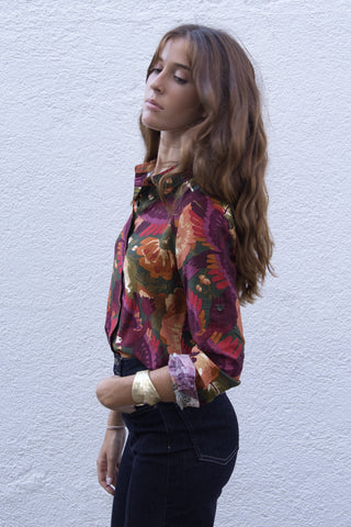 Camisa Estampada Flores & Hojas