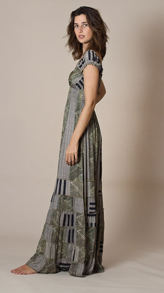 Vestido frida block print