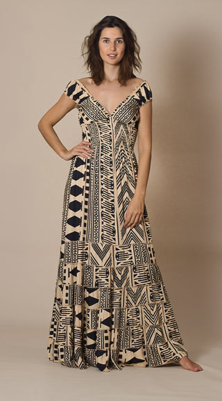 Vestido frida block print