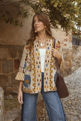 Kimono bordado algodón 100%