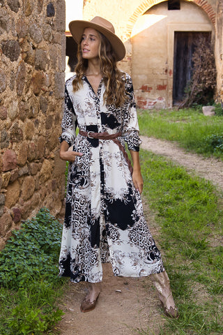 Vestido camisero chic safari