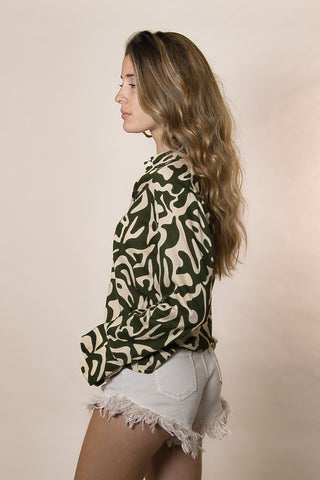 Blusa Rayon Safari