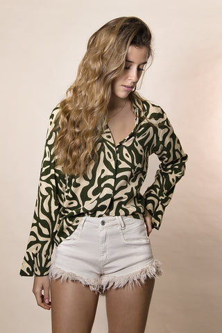 Blusa Rayon Safari