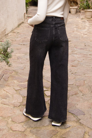 Jean Wide Leg Gris Oscuro Vintage