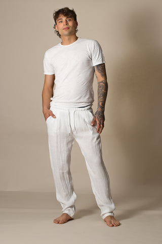 Pantalon Lino Blanco