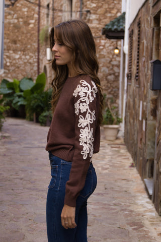 Jersey Bordado Floral