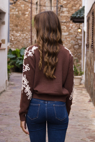 Jersey Bordado Floral