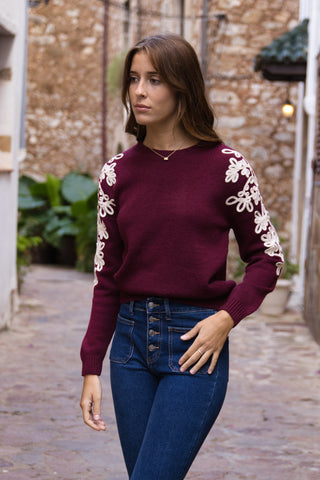 Jersey Bordado Floral