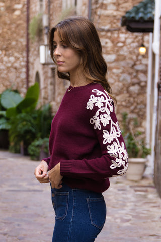 Jersey Bordado Floral