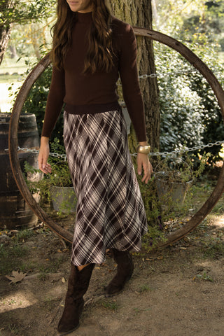 Falda de punto cuadros Escocia