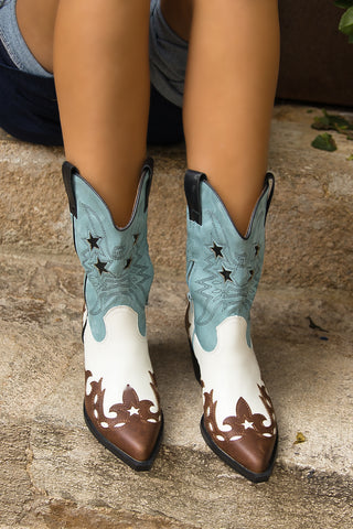 Botas cowboy turquesa