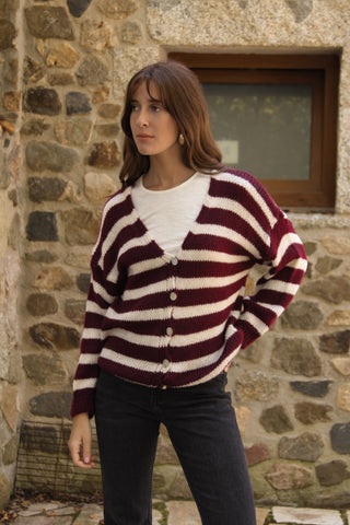 Cárdigan de punto rayas Oslo