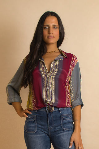 Blusa efecto seda Red