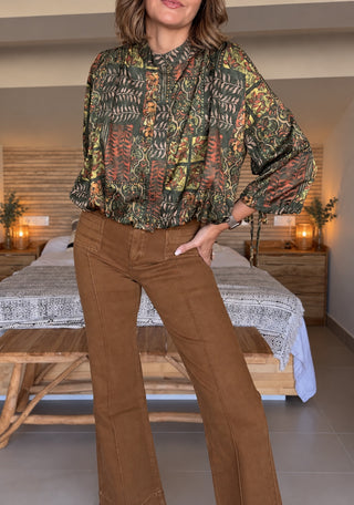 Blusa chaquetita boho estampada