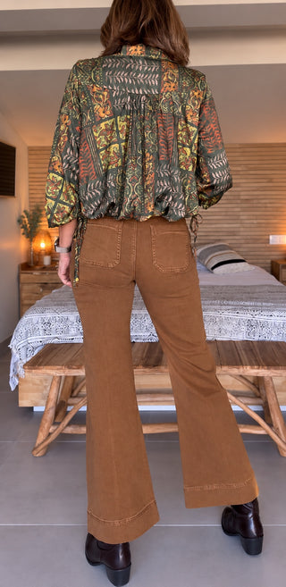 Blusa chaquetita boho estampada