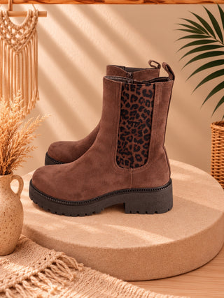 Botines Chelsea con elástico leopardo, vista 5