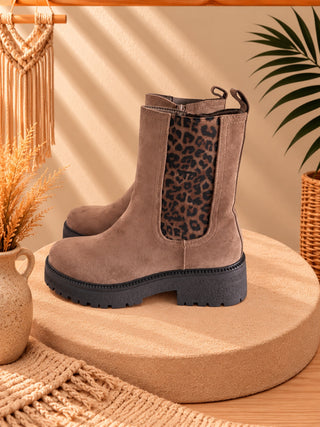 Botines Chelsea con elástico leopardo, vista 6