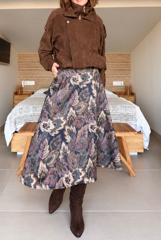 Chaqueta oversize efecto ante chocolate vista 6